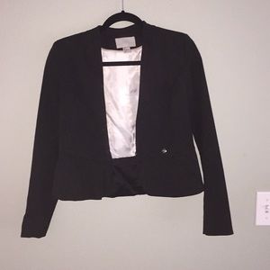 H&M black blazer with button detail